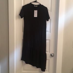 Black asymmetrical dress